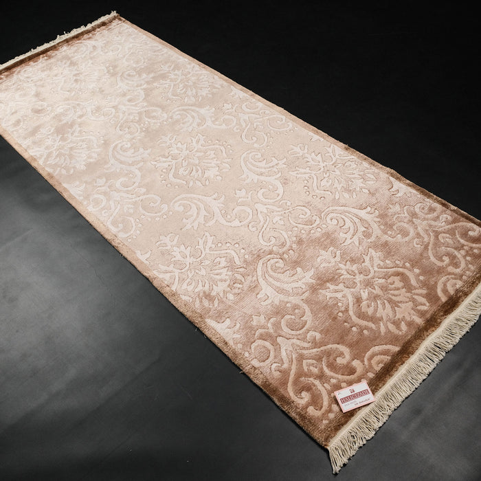 Damask Desenli El Dokuma Bambu Salon Halısı