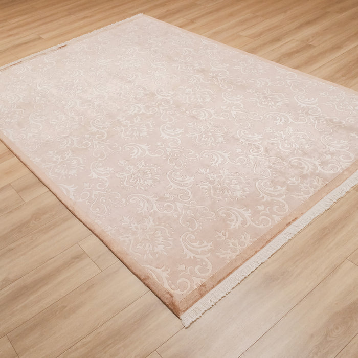 Damask Desenli El Dokuma Bambu Salon Halısı