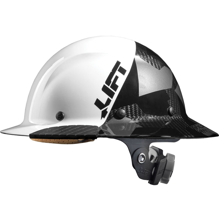 DAX Carbon Fiber Camo Full Brim Hardhat [color: fifty/50 black camo]