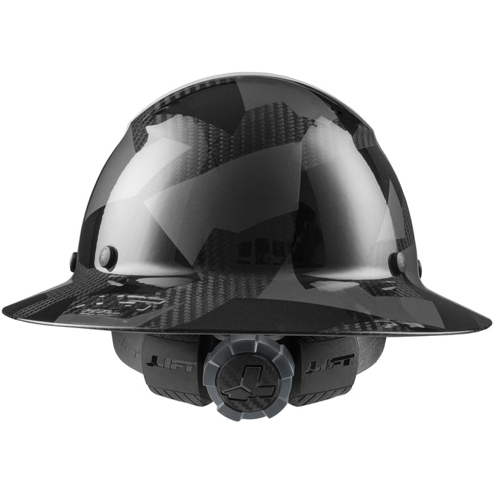 DAX Carbon Fiber Camo Full Brim Hardhat [color: full black camo]