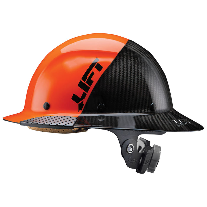 DAX Fifty 50 Carbon Fiber Full Brim Hardhat [color: orange]