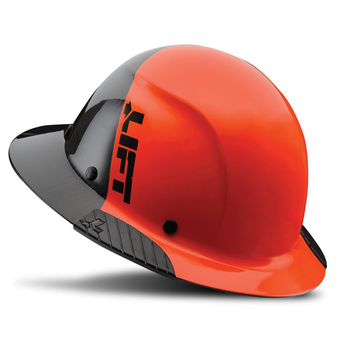 DAX Fifty 50 Carbon Fiber Full Brim Hardhat [color: orange]