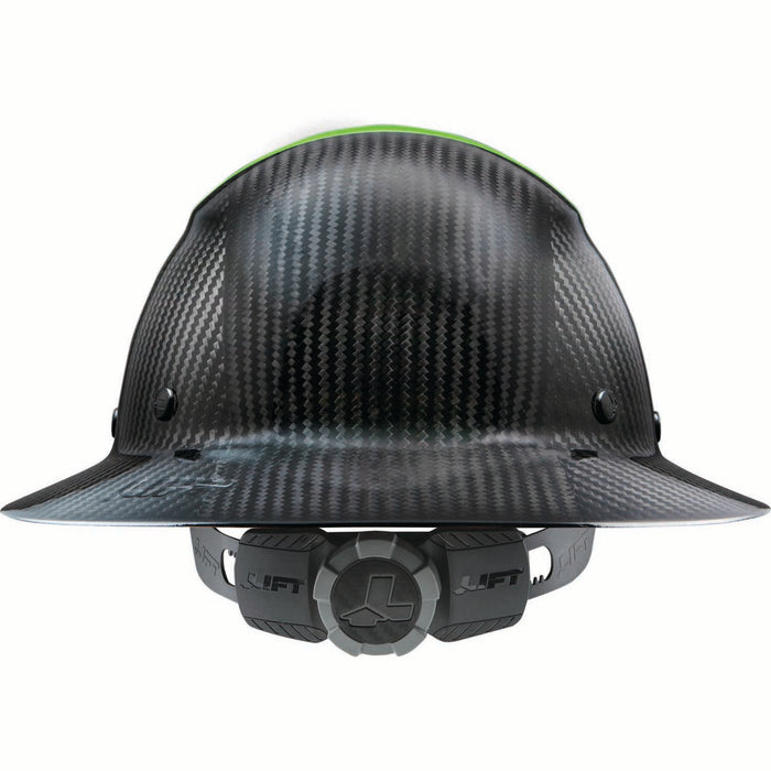 DAX Fifty 50 Carbon Fiber Full Brim Hardhat [color: green]