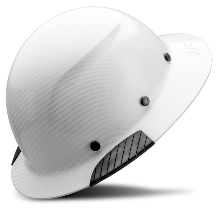 DAX White Carbon Full Brim Hard Hat - LIFT Safety [Finish: Gloss]