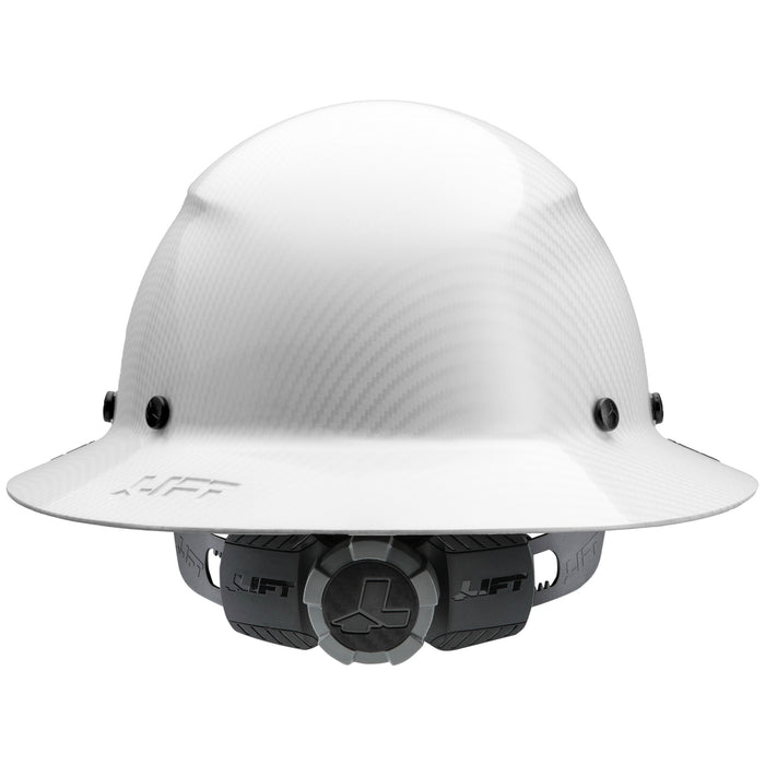 DAX White Carbon Full Brim Hard Hat - LIFT Safety [Finish: Gloss]