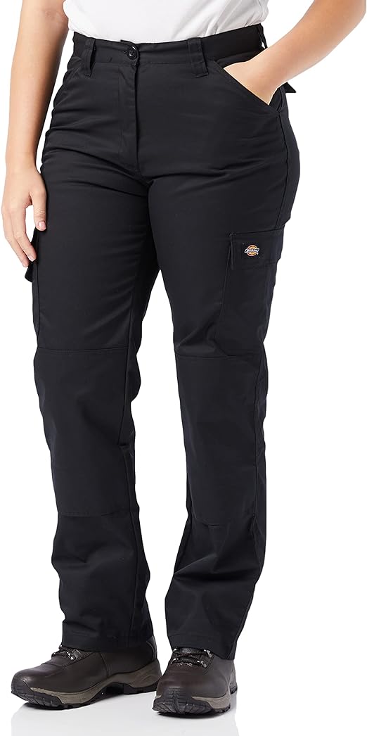 Dickies Women's Everyday Flex Trouser Work Utility Pants, Black, 14 UK