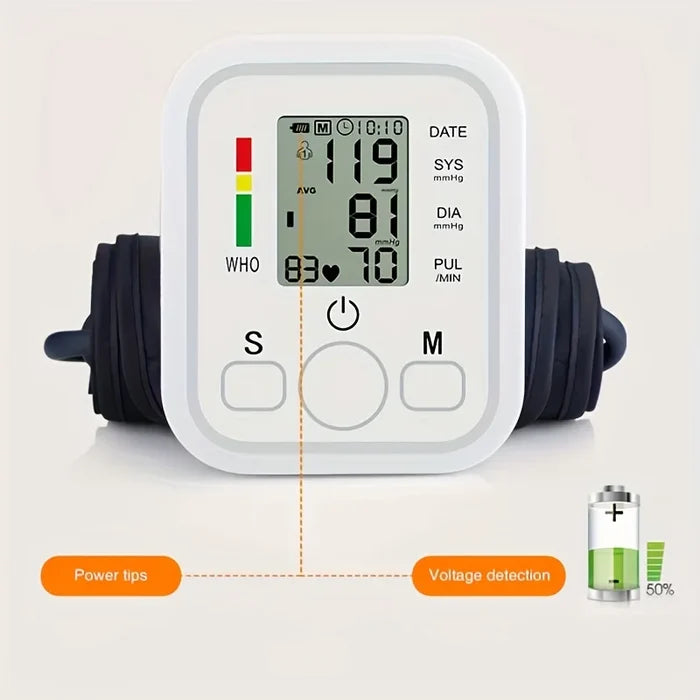 Digital Upper Arm Blood Pressure Monitor - Automatic Tonometer with Pulse Measurement for Medical Use"