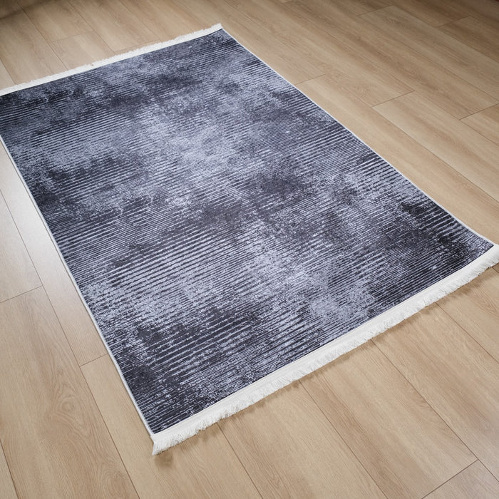 Düz Renk Gri Dijital Baskı Halı Banyo Halısı, 120x180 cm — Halıcızade