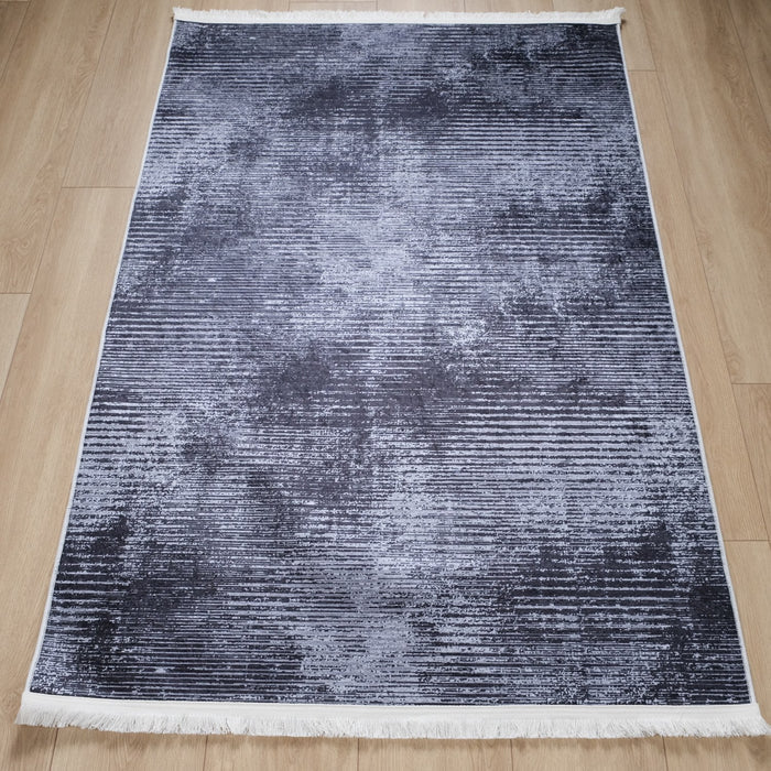 Düz Renk Gri Dijital Baskı Halı Banyo Halısı — 120x180 cm