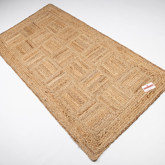 Echo Jüt Serisi Çizgi Desenli El Dokuma Halı, kahverengi, 80x150 – 170x240 cm — Halıcızade