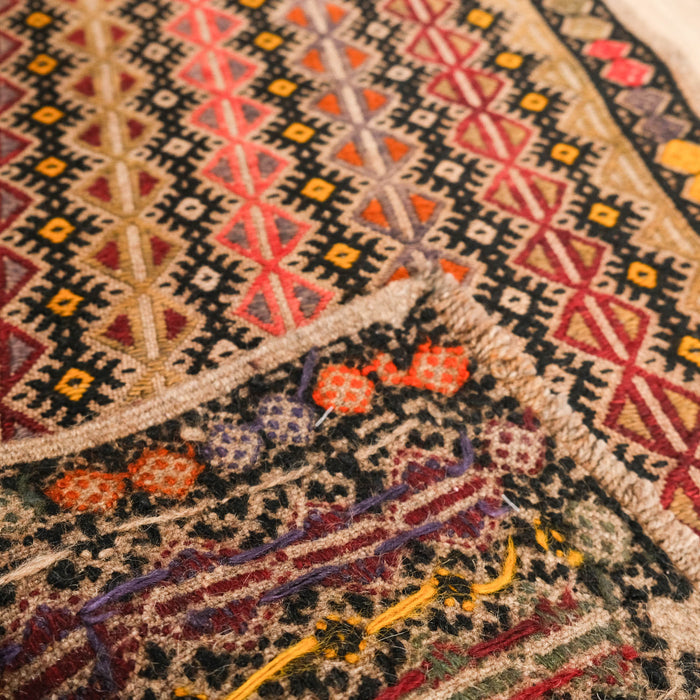 El Dokuma Anadolu Desenli Rengarenk Karapınar Cicim Kilim