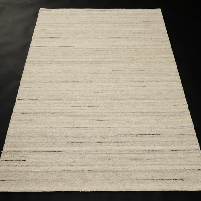 El Dokuma Çizgi Desenli Krem Kilim — el dokuma kilim