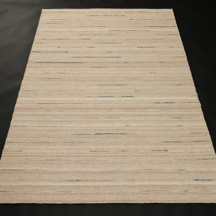 El Dokuma Çizgi Desenli Vizon Kilim — el dokuma kilim