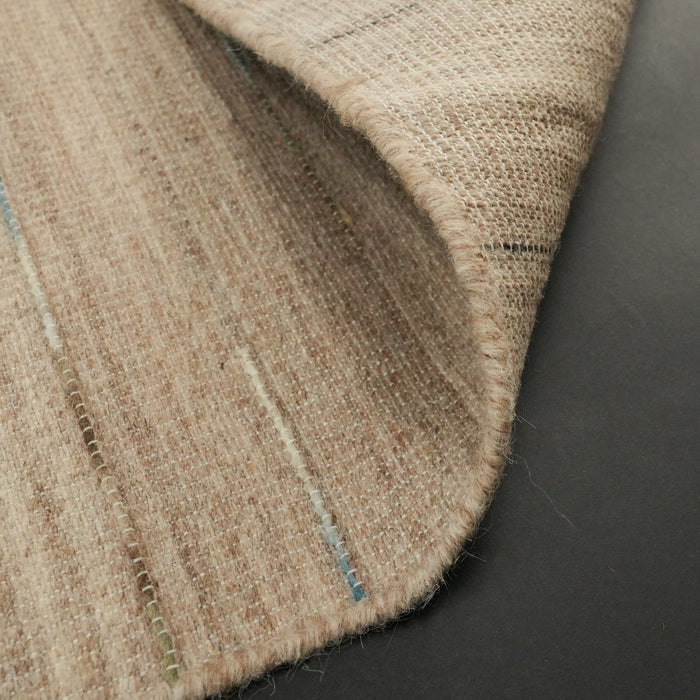 El Dokuma Çizgi Desenli Vizon Kilim — salon halısı