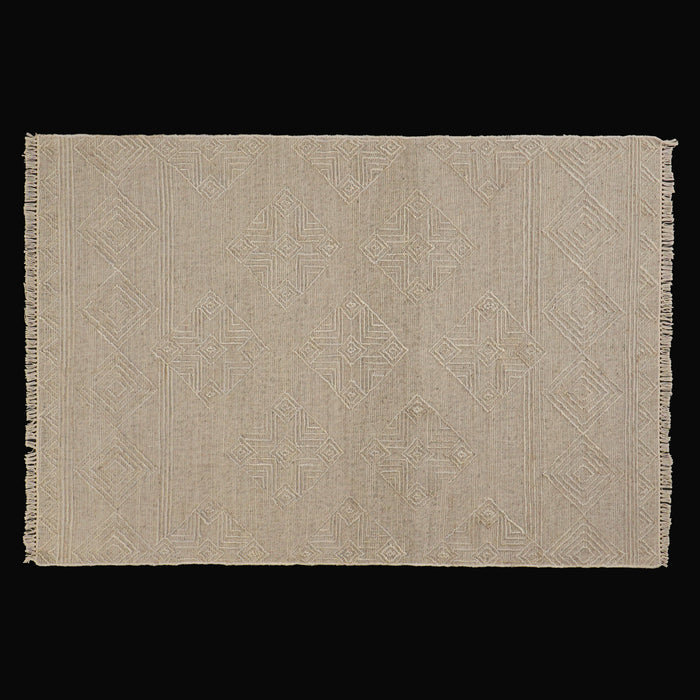 El Dokuma İskandinav Desenli Vizon Hasır Kilim — 120x180, 160x230 cm