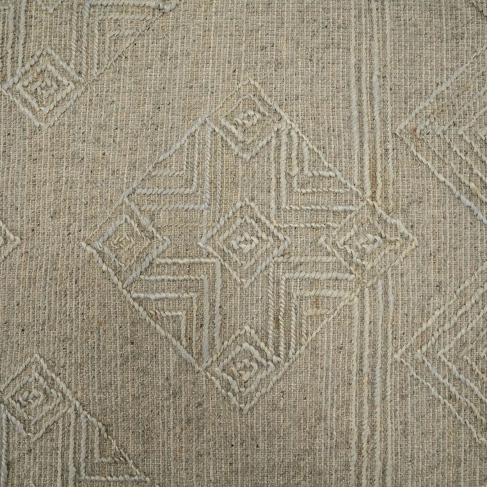 El Dokuma İskandinav Desenli Vizon Hasır Kilim — antre halısı
