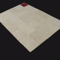 El Dokuma Krem Patchwork Desenli Modern Kendir Halı, 120x180 cm — Halıcızade