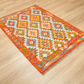 El Dokuma Otantik Desenli Renkli Yün Kilim, 100x142 cm — Halıcızade