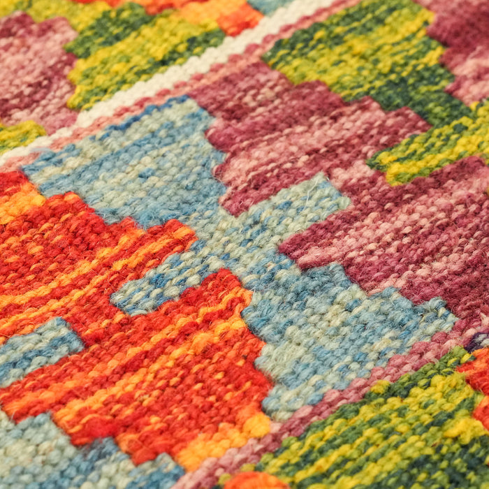 El Dokuma Otantik Desenli Yün Rengarenk Kilim — ofis halısı