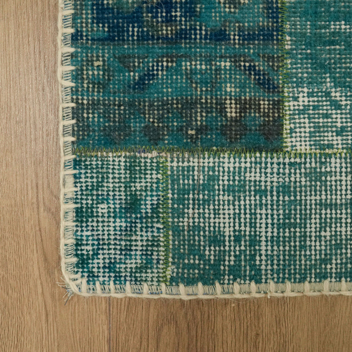 El Dokuma Patchwork Desenli Yün Rengarenk Modern Halı — yatak odası halısı