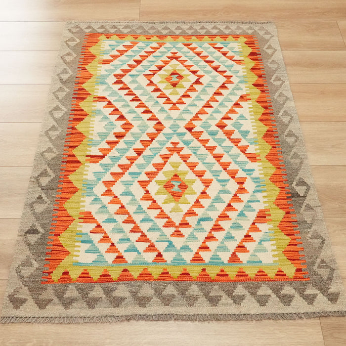 El Dokuma Yün Rengarenk Etnik Desenli Kilim — el dokuma kilim