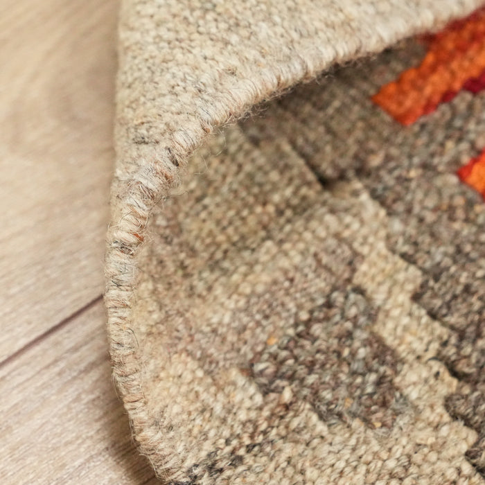 El Dokuma Yün Rengarenk Etnik Desenli Kilim — mutfak halısı