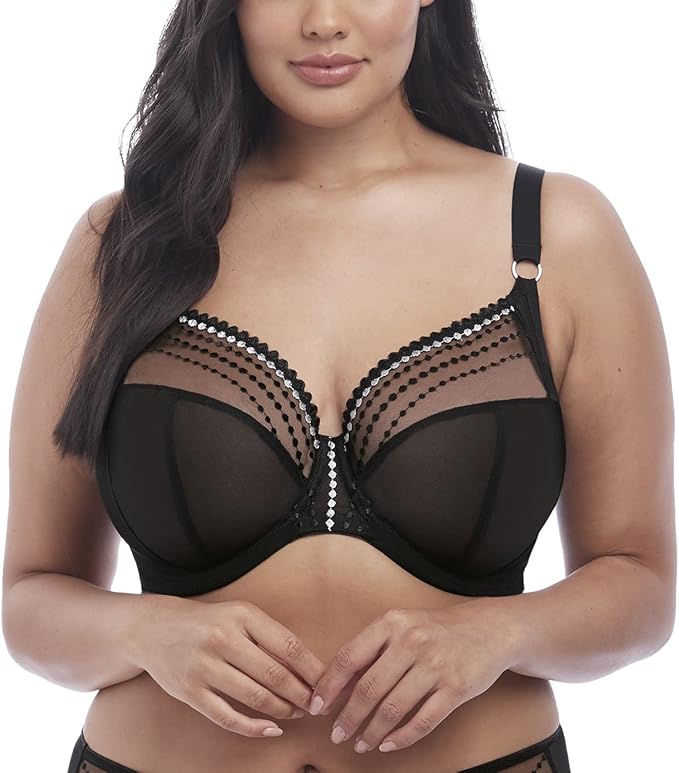 Elomi Women's Matilda Underwire Embroidered Plunge Bra