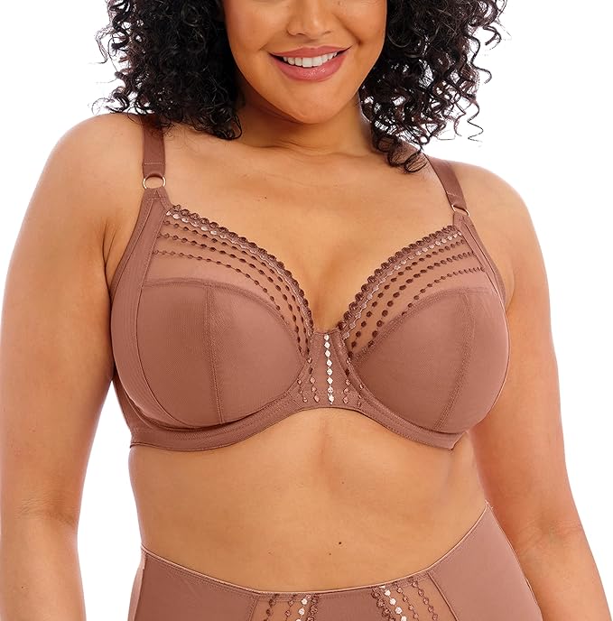 Elomi Women's Matilda Underwire Embroidered Plunge Bra