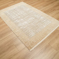 Fresco Dyed Serisi Çerçeve Desenli Sarı Viskon Halı, 120x180 – 200x290 cm — Halıcızade