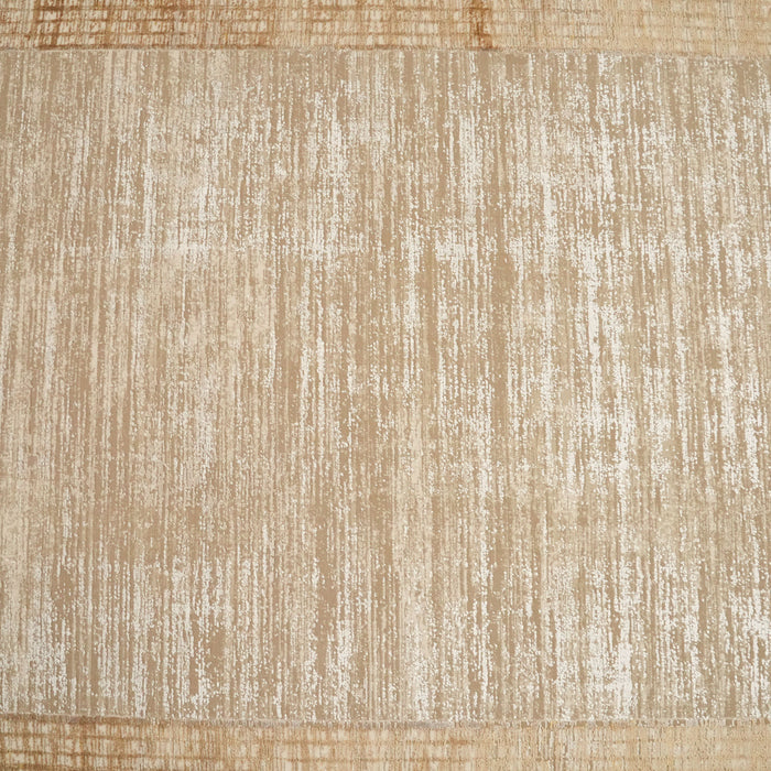 Fresco Dyed Serisi Çerçeve Desenli Sarı Viskon Halı — modern tasarım