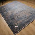 Fresco Dyed Serisi Makine Dokuma Çerçeve Desenli Lacivert Halı, 120x180 – 200x290 cm — Halıcızade