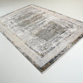 Fresco Serisi Makine Dokuma Çerçeve Desenli Gri Halı, 80x150 – 300x400 cm — Halıcızade