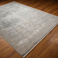 Fresco Serisi Makine Dokuma Vintage Desenli Gri Halı, 80x150 – 300x400 cm — Halıcızade
