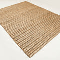 Fuji Serisi Çizgi Desenli El Dokuma Hasır Jüt Halı, kahverengi, 80x300 – 170x240 cm — Halıcızade