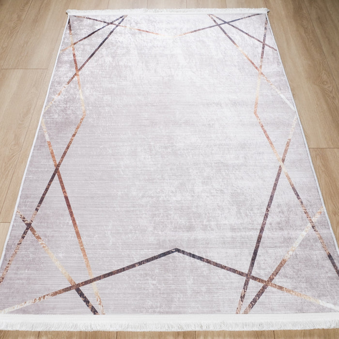 Geometrik Desenli Dijital Baskı Halı — 120x180 cm