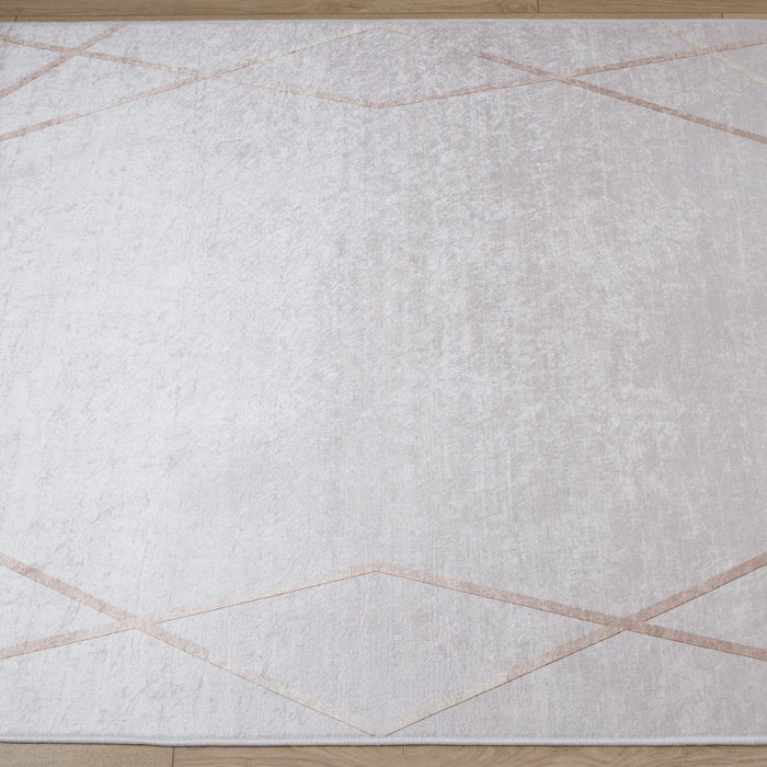 Geometrik Desenli Dijital Baskı Halı — akrilik