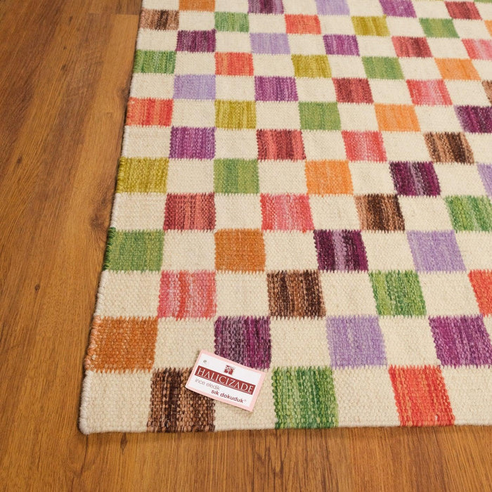 Geometrik Desenli El Dokuma Kilim