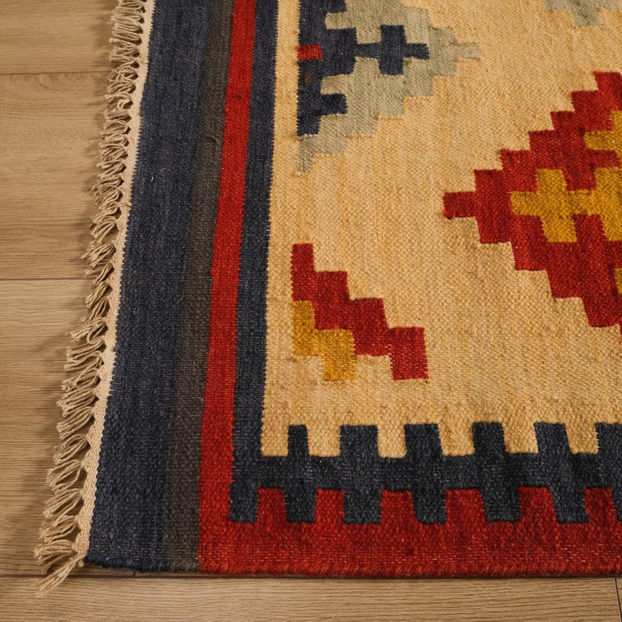 Geometrik Desenli El Dokuma Kilim