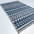 Geometrik Desenli Makine Dokuma Kilim, beyaz, 120x180 cm — Halıcızade