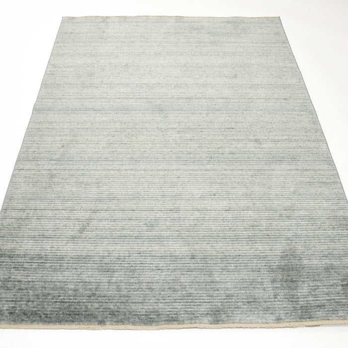 Gessi Serisi Sade Desenli Mavi Tencel Halı — makine dokuma