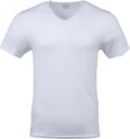 GILDAN Men's V-neck T-shirts, Multipack, Style G1103 Undershirt, White (5-pack), XL