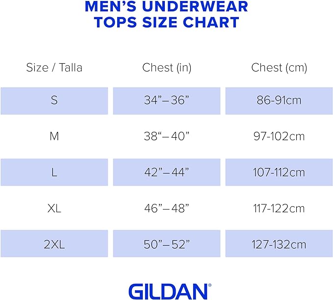 GILDAN Men's V-neck T-shirts, Multipack Undershirt, White (6-pack), M UK