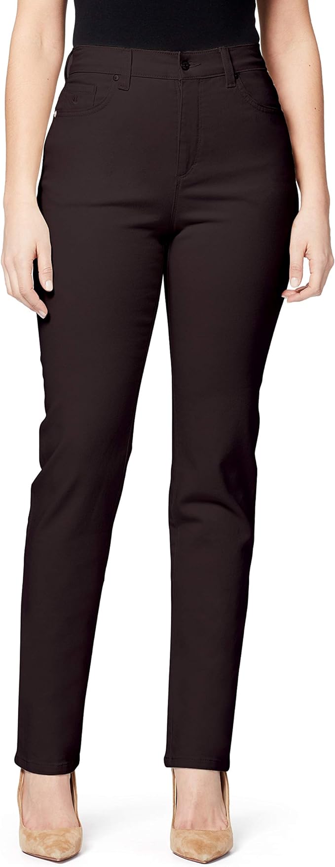 Gloria Vanderbilt Women's Amanda Classic Tapered Jean, Coffee Roast, 10