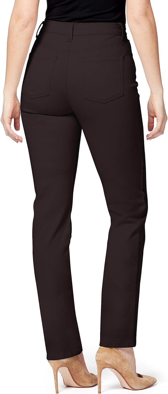 Gloria Vanderbilt Women's Amanda Classic Tapered Jean, Coffee Roast, 10