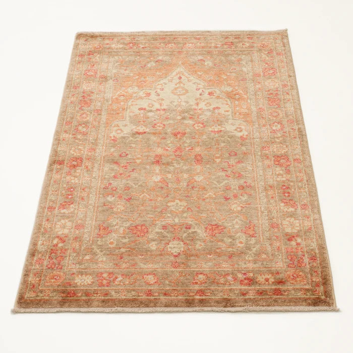 Haki Yeşil Tencel Tezgah Dokuma Seccade — 80x130 cm