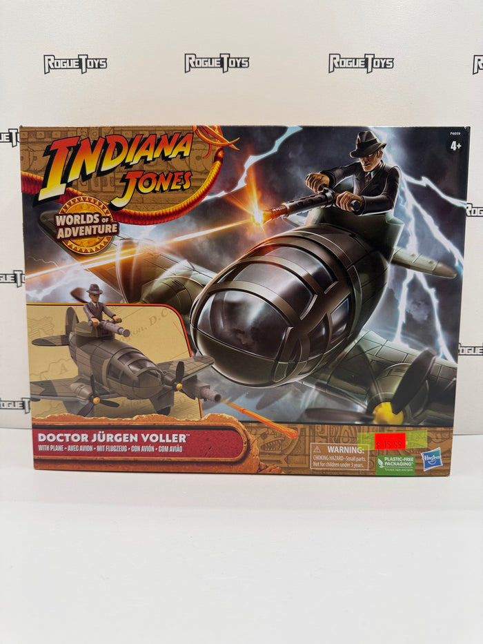 Hasbro Indiana Jones Worlds of Adventure Doctor Jürgen Voller with Plane