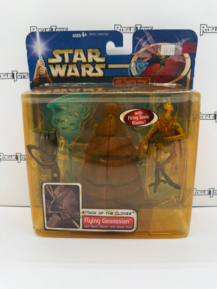 Hasbro Star Wars: Attack of the Clones Flying Geonosian w/ Sonic Blaster & Attack Pod!