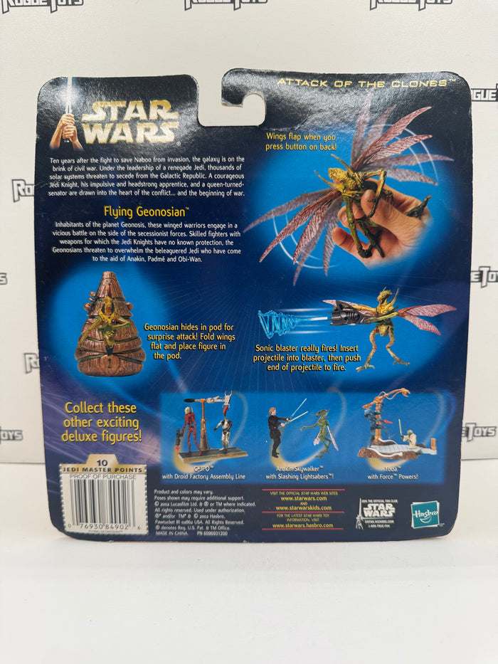 Hasbro Star Wars: Attack of the Clones Flying Geonosian w/ Sonic Blaster & Attack Pod!