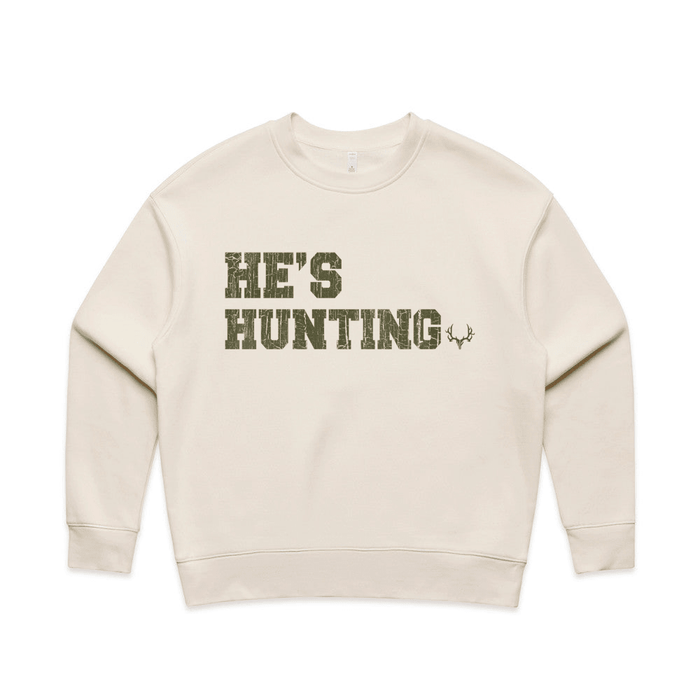 He's Hunting Crew Sweater - Muley Freak