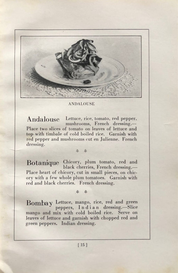 (Hotels) Kegler, Henri. Fancy Salads of the Big Hotels.